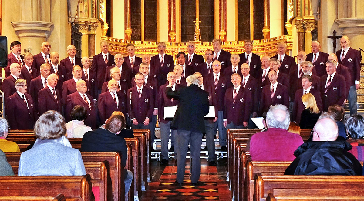 Clive Waterman conducting Reading Male Voice Choir at All Saints Church, Reading